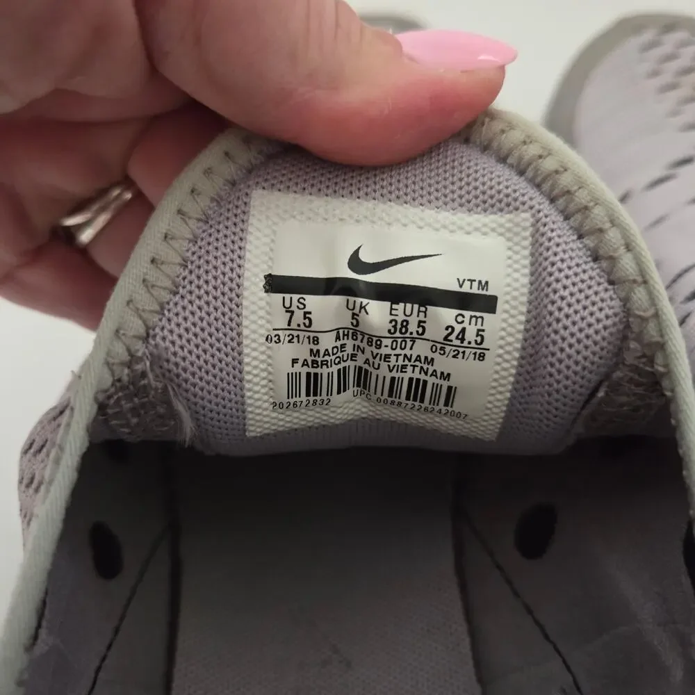 Nike Air Max 270 Women's Sneakers Atmosphere Grey Black Gunsmoke White Sz 7.5